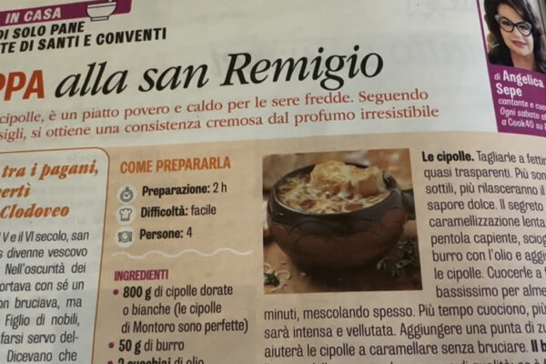 Su Famiglia Cristiana vi presento la Zuppa alla San Remigio