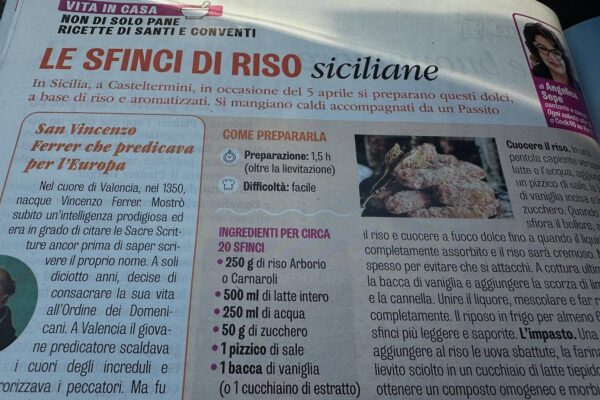 Le sfinci di riso siciliane tra tradizione, gusto e spiritualità
