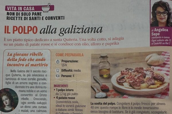 Su Famiglia Cristiana la ricetta del Polpo alla Galiziana