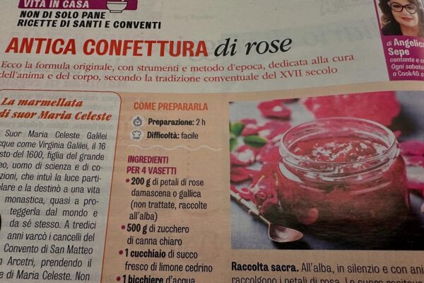 Su Famiglia Cristiana una preparazione antichissima e affascinante: l’originale Confettura di Rose